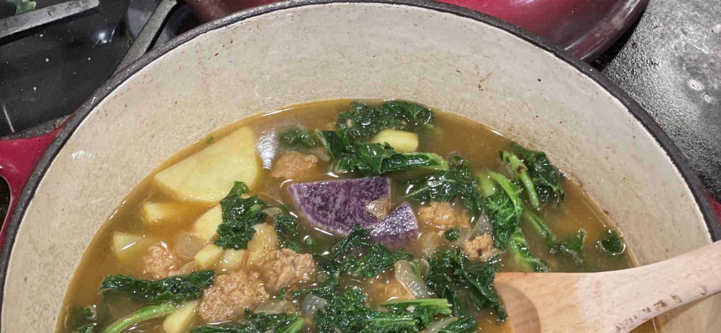 Spicy Sausage Potato Kale Soup, Two Ways (or Copycat Zuppa Toscana)